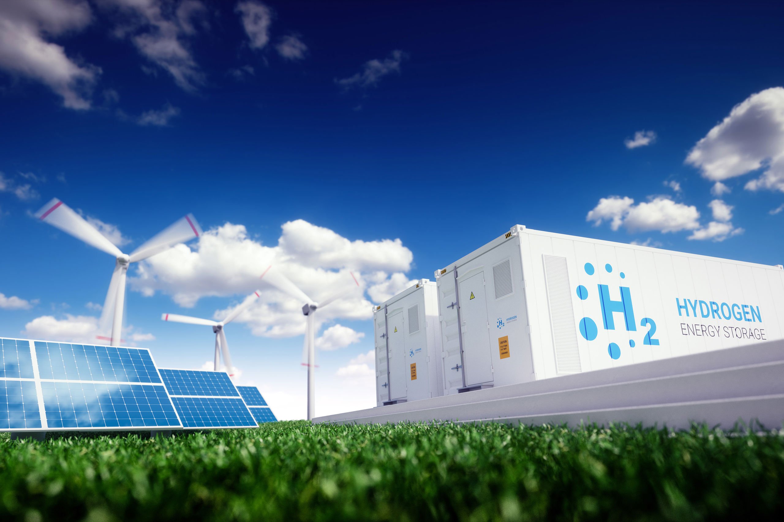 Renewable power sources and hydrogen storage facilitiesornybare energikilder og hydrogenlagring